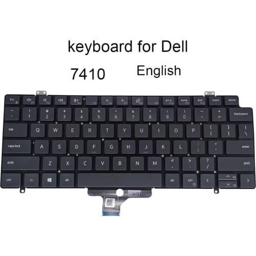 English Computer Keyboard for Dell Latitude 7410 7420 5420 laptop US qwerty replacement keyboard original New 0CVGNH PK132UG2A00
