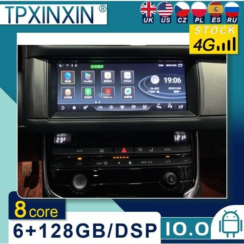 For Jaguar XF XFL 2016-2018 Android 10 Car Stereo Car Radio with Screen Car GPS Navigation Tape Recorder Head Unit