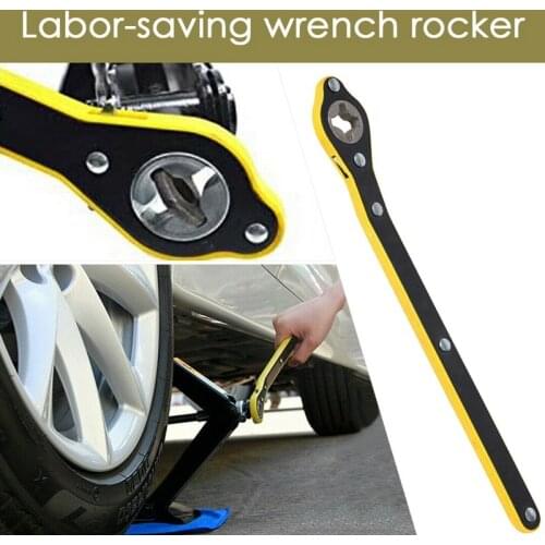 Auto Labor-saving Jack Ratchet Wrench Scissor Jack Garage Tire Wheel Lug Wrench Handle labor-saving wrench Phillips wrench
