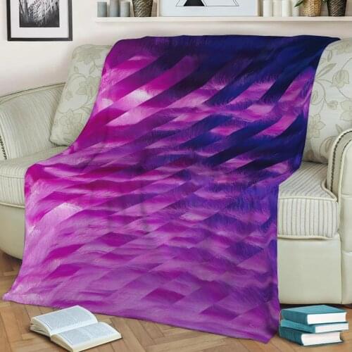 Abstract Geometric Pattern 3D Printed Velvet Plush Throw Fleece Blanket Bedspread Sherpa Blanket Home Decora