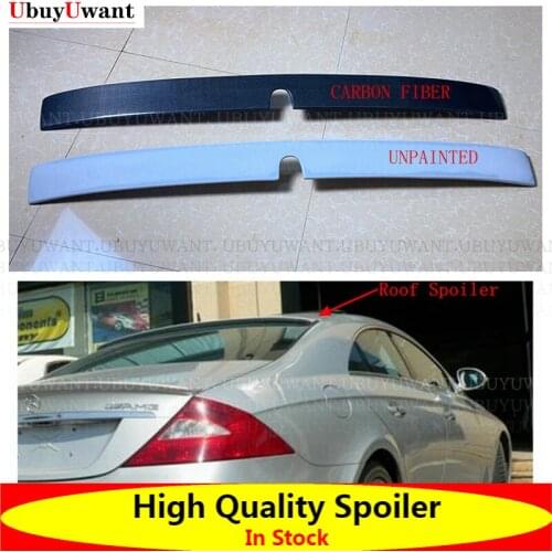 For W219 Carbon Fiber Car Roof Spoilers Trunk Tail Wing Lip Spoiler For CLS Class W219 BENZ CLS300 350 400 AMG (2004 - 2011)