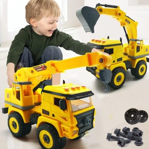 Nut Disassembly Loading Unloading Engineering Truck Excavator Bulldozer Child Screw Boy Creative Tool Education Toy Car Model