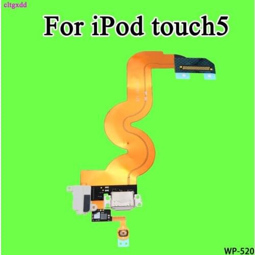 Cltgxdd Home Menu Button 3.5mm Audio Jack Headphone Charger Dock USB Charging Port Connector Flex Cable for iPod Touch 5