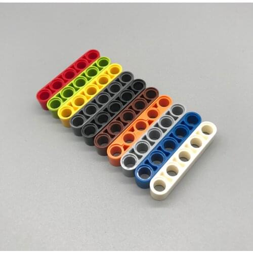 30pcs Series Liftarm 1x5 Thick Hole Building Blocks Studless Beam Truck Crane DIY Educational Toys Compatible with 32316