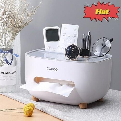 Creative Function Remote Control Storage Tissue Box Fashion Simple Living Room Table Multi Restaurant Tissue Box Paper Box