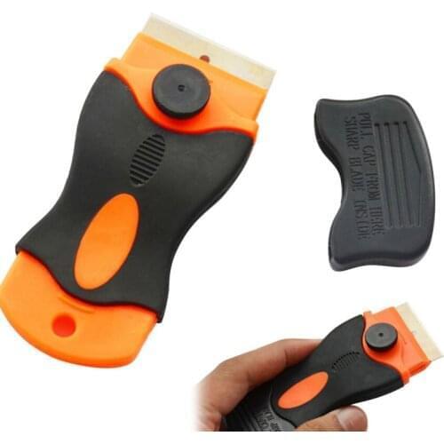Mini Plastic Handle Razor Scraper + Blade Removal Ceramic Glass Window Colloid Sticker Remover Edge Spatula Tool