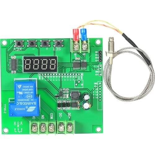 Mini LED Temperature Controller Module Temp Control Switch Board with K-type Sensor Probe