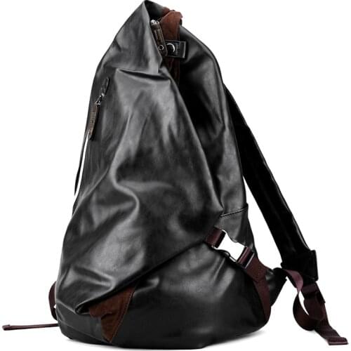 Ruil Fashion Men Crossbody Bags Casual Vintage Soft PU Leather Shoulder Travel Bag