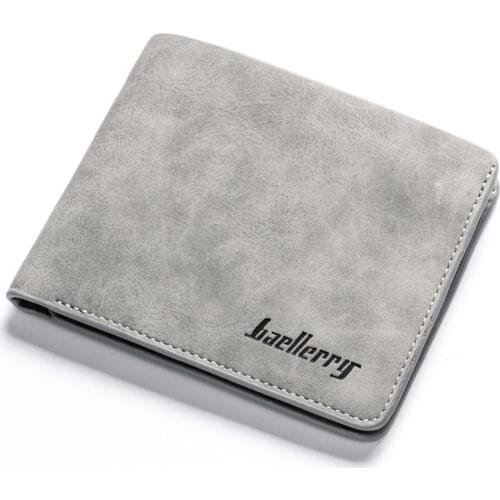 New Tide Men Student Wallets Short Style Retro Frosted 2 Folds Cross Vertical Young Fashion Multi-card Bits Card Holder Wallets