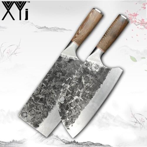 XYj Kitchen Chef Knife 8 Inch High-Grade Professional Slicer Meat Cleaver Wide Blade Sharp Durable Household Restaurant Cutlery