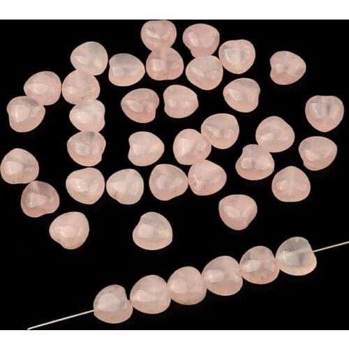 Wholesale Pink Heart-shaped Crystal Spacer Beads DIY Jewelry Bracelet Necklace Accessories