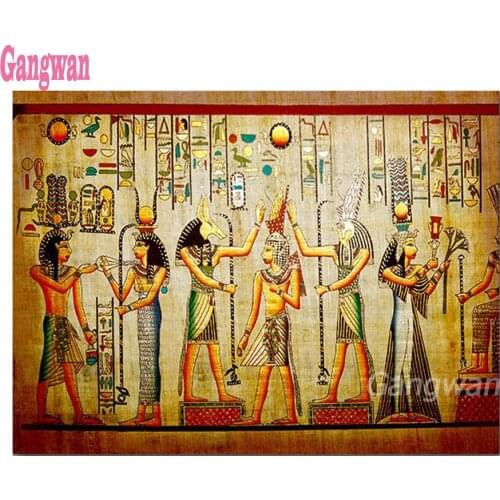 Full square round drill Embroidey Diamond Egyptian Pharaoh Retro DIY Diamond Painting Cross-Stitch salem 5 d Diamond Mosaic art