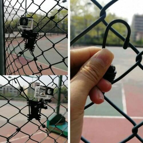 Action Camera Backstop Chain Link Fence Mount record Sports Games for GoPro