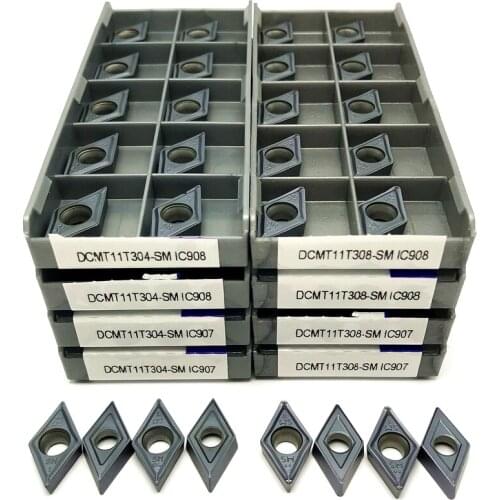 DCMT11T304 DCMT11T308 SM IC907/908 carbide inserts Internal Turning tool high quality turning insert CNC cutting tools for lathe