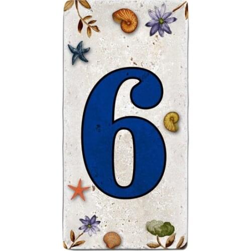 Oscar Stone Decor Natural Stone Door Numbers wall graphics gráficos de parede настенная графика