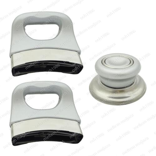 Universal Replacement Cookware Kitchen Accessory Knob Screw Handle Pan Hand Grip Handle Cover 1 SET Gray HT-TT0001-3