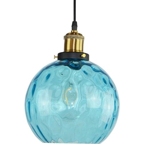 New American Industrial Loft Vintage Pendant Lights Black White Iron Edison Glass Retro Loft Vintage Pendant Lights Lamp