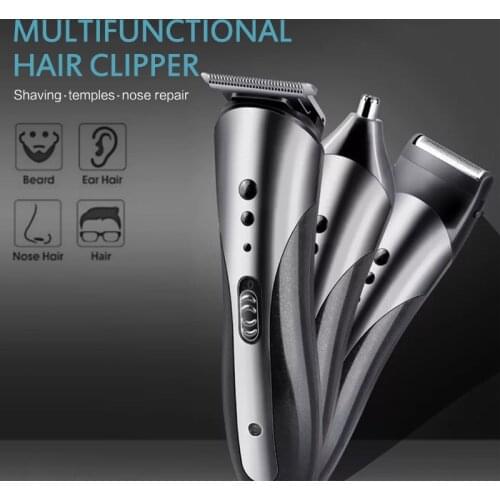 All In1 Rechargeable Hair Clipper Multifunctional Set Waterproof Wireless Electric Shaver Beard Nose Ear Shaver Hair Trimmer Men