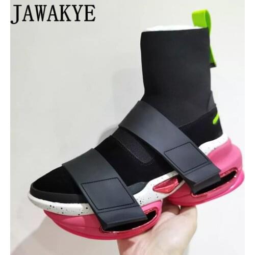 Woman High-help Thick Sole Sneakers Socks Boots Casual Flat Shose Fashion Platform Ankle Boots Luxury Trainers Shoes Mujer