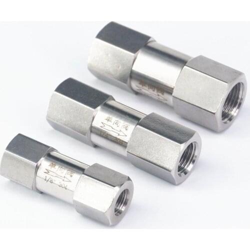 1/8" 1/4" 3/8" 1/2" 3/4" 1" BSP Female 304 Stainless Steel One way Check Valve Non-return In Line