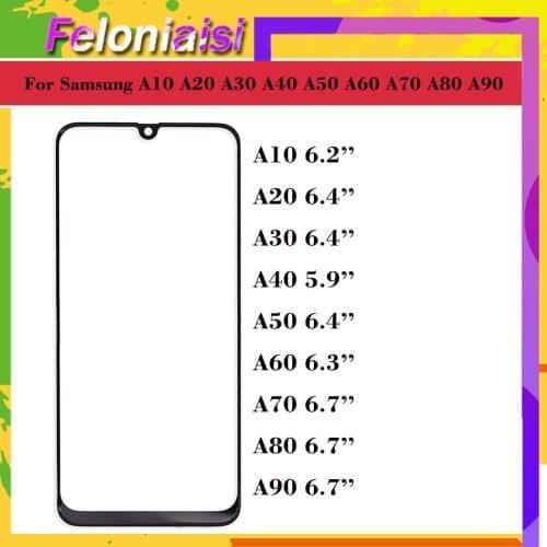 10Pcs/lot For Samsung Galaxy A10 A20 A30 A40 A50 A60 A70 A80 A90 Front Outer Glass Lens Touch Screen panel Replacement