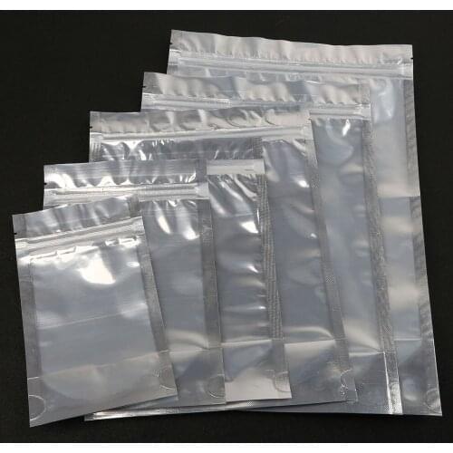 10Pcs Aluminum Foil Translucent Food ziplock Bag Packing self-supporting Bag Boutique Retail Resealable Bag Pouch