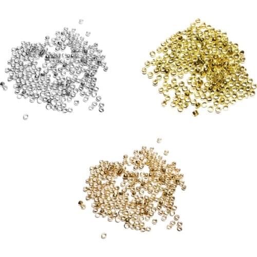 1000 Pieces 2x2mm Stopper Clip Beads Charms DIY Necklace Bracelet