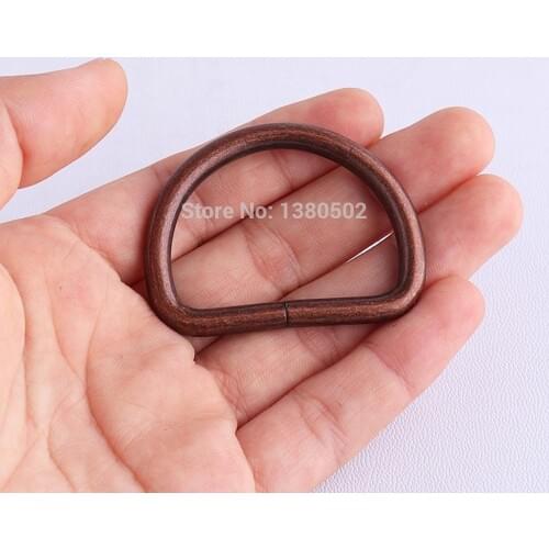 2pcs/lot copper color large size D Ring 50mm buckles for bag backpack webbing strap