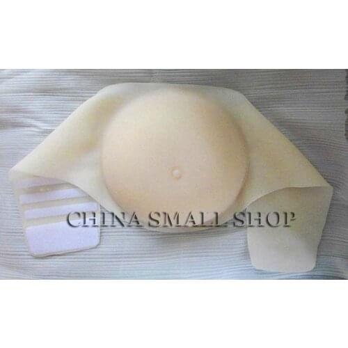 2400g 5~7 Months Seamless Artificial Baby Tummy, Real Silicone Jelly Belly Fake Pregnancy Test one piece Pregnant Bump