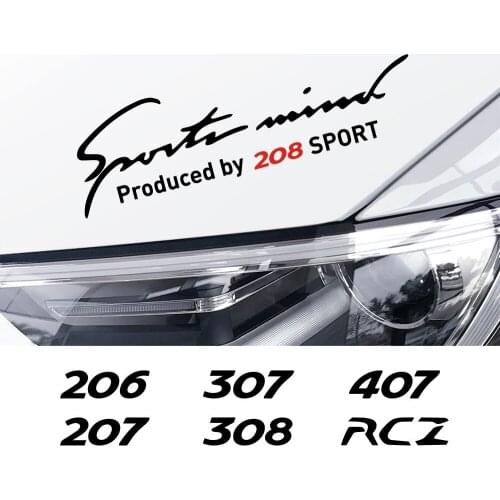 Car Lamp Eyebrow Racing Stickers For Peugeot 107 206 207 208 301 306 307 308 407 508 2008 5008 Auto Headlight Decals Accessories