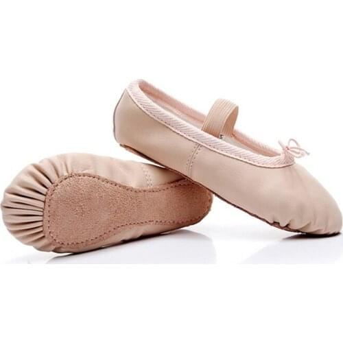 Shoes girls ballet shoes flat shoes women flats ballet PU ballet slippers leather full sole ballet flats ballerina dance shoes