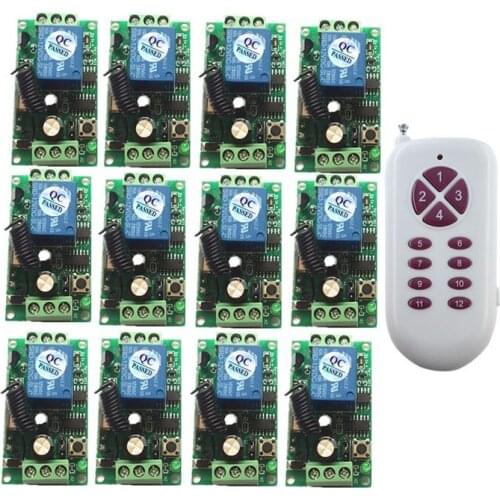 DC12V 1CH RF 315MHZ /433MHZ receiver rf wireless remote control switch system