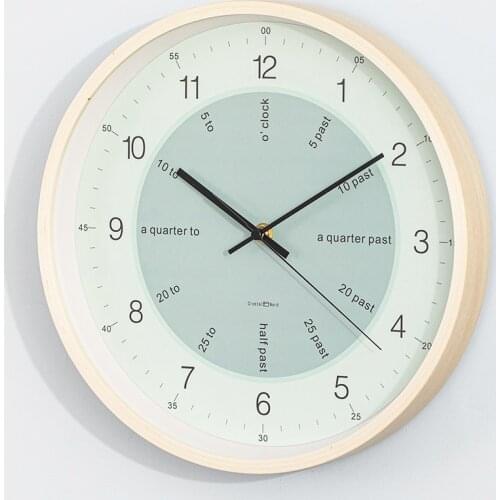 Wooden Office Wall Clock Modern Design Silent Minimalist Digital Wall Clock Quartz Novelty Orologio Parete Home Decor ZB50WC