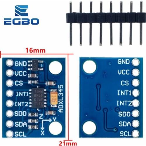 EGBO Hot sale GY-291 ADXL345 Digital triaxial acceleration of gravity inclination Module IIC / SPI transmission For Arduino