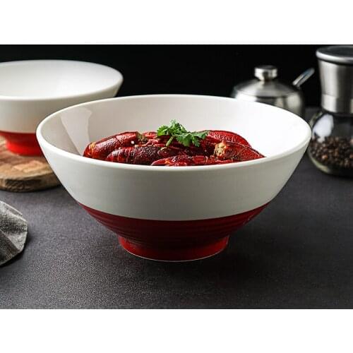 Ceramic Bowl Home Salad Bowl Nordic Large Soup Bowl Noodle Bowl Restaurant Tableware