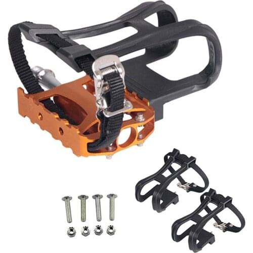 Outdoor Cycling Motorcycle Road Bike Mountain Bike Black Toe Clips With Straps for Bicycle Pedal Toe Clips with Straps Screws