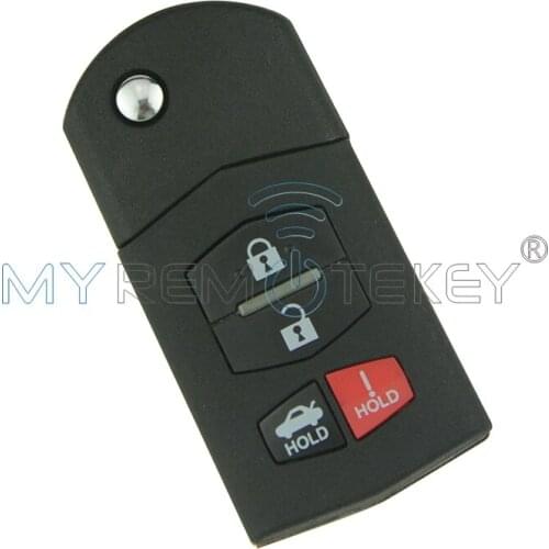 BGBX1T478SKE12501 Flip remote car key 4 button 315Mhz 4D63 80bit chip for Mazda 3 6 MX-5 remtekey