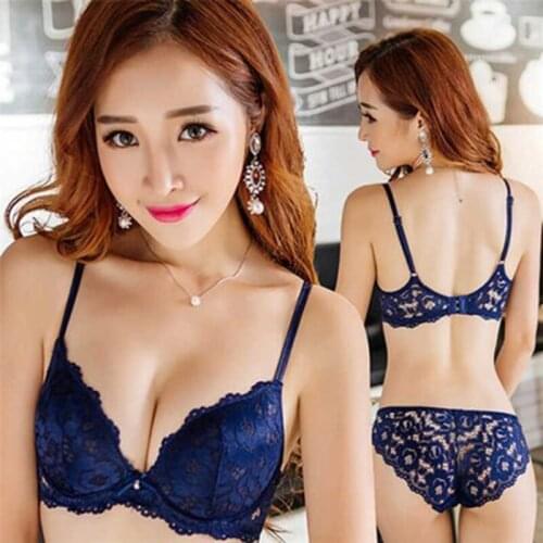 Elovegril Japanese Fashion Set for Women Pink Lingerie Transparent Bra and Panty Set Underwear Multi-Color Suit