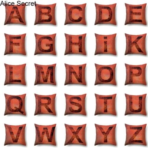 Fashion Red Letter Pillow Case 45*45 Polyester Home Throw Pillows Soft Decorative Cushion Pillow Cover Chair Pillow Covers