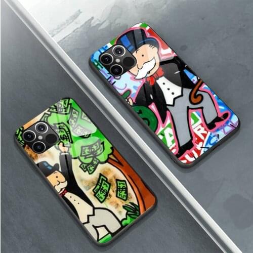 Dollar Alec Monopoly Phone Case Tempered glass For iphone 5C 6 6S 7 8 plus X XS XR 11 PRO MAX
