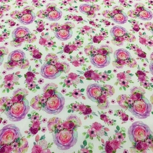 Cartoon Cute Mouse Flower Polyster Cotton Fabric for Dress Home Textile Sewing DIY Tissue Material Fabric by the Yard