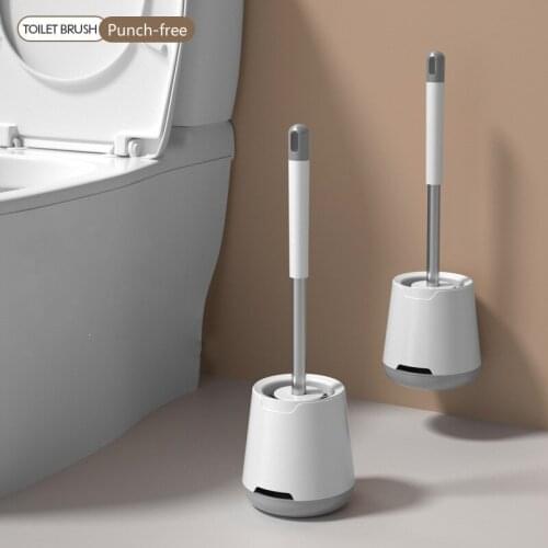 Toilet Brush Wc Accessories Instruments Set Holder for Brushes Bathroom Products Silicone Wall Mounted Cleaning Tools Gel