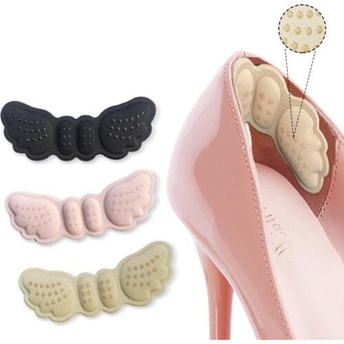 High Heel Insoles Butterfly Adjust Size Heel Liner Grips Protector Sticker Heel Pad Foot Care Anti Keep Abreast Heel Pads 1Pair