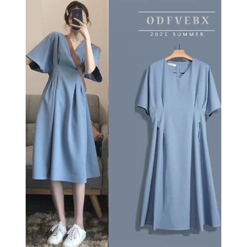 Синие летние платья ODFVEBX China At AliExpress