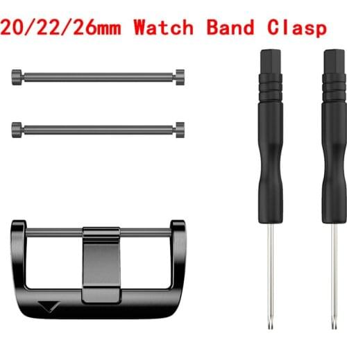 20/22/26mm Stainless Steel Smart Watch Straps Bands Buckle Replacement Watch Band Clasp buttom ear pin #520