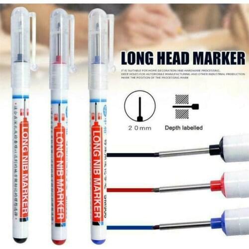 Long Nib Marker Pen Waterproof Quick Drying Fine Round Tip Multi-purpose Marker Pen School Household Stationery Painting Supplie