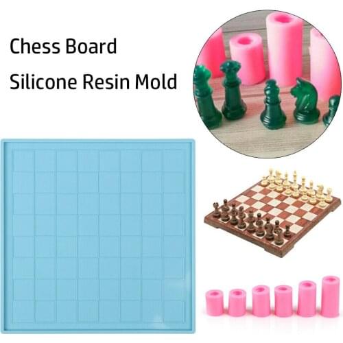 1pc Chessboard/6pcs Chess Silicone Mould For Jewelry Making DIY Craft Cake Tools Crystal Resin Epoxy Glue Mold