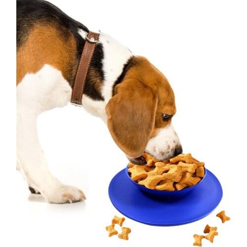 Pet Silica Gel Bowl Dog Cat Collapsible Silicone Dow Bowl Candy Color Outdoor Travel Portable Puppy Food Container Feeder Dish