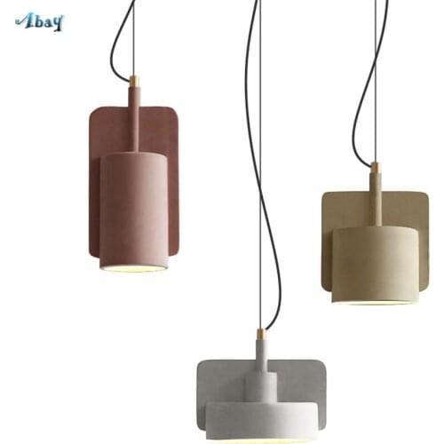 Nordic Industrial Restaurant Cement Pendant Lights Retro Minimalist Dining Room Cafe Bar Living vintage Hanging Lamps Fixtures