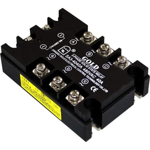 SA34040D SSR3-40DA 3phase ssr 40a ssr 40a three phase DC to AC Solid State Relay 480vac 32vdc